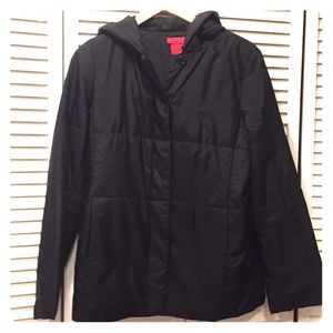 BCBG Two Pocket Button-up Black Puffer